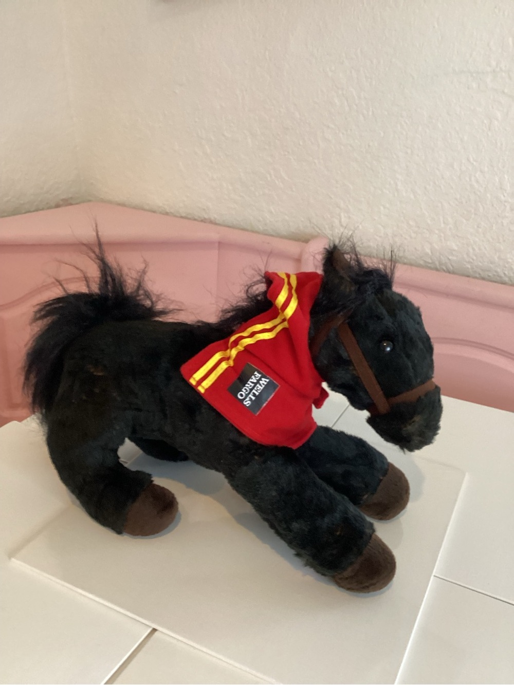 Wells Fargo Legendary Pony Mike 2016 Plush Animal Black/Brown, 14" Stuffed Horse